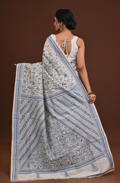 Pure Silk Kantha Saree