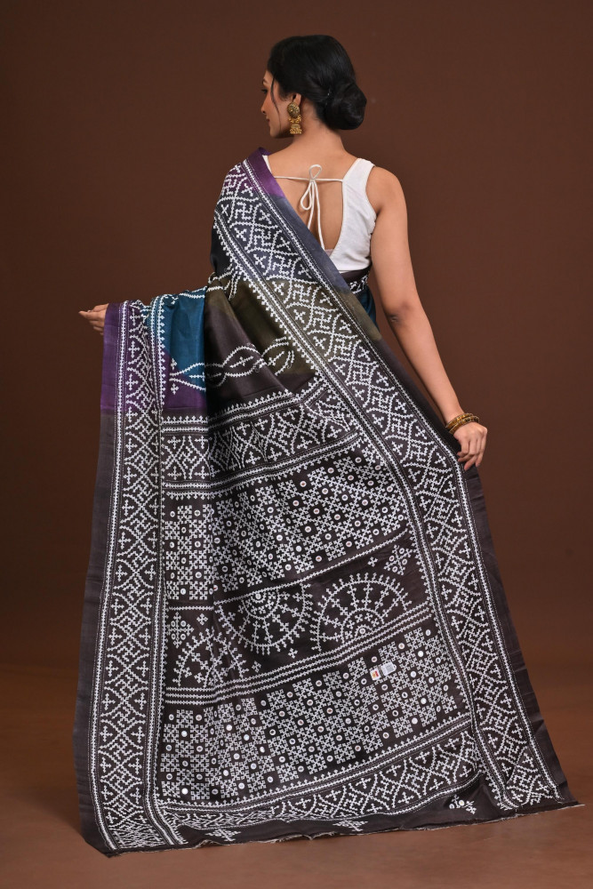 Pure Silk Kantha Saree