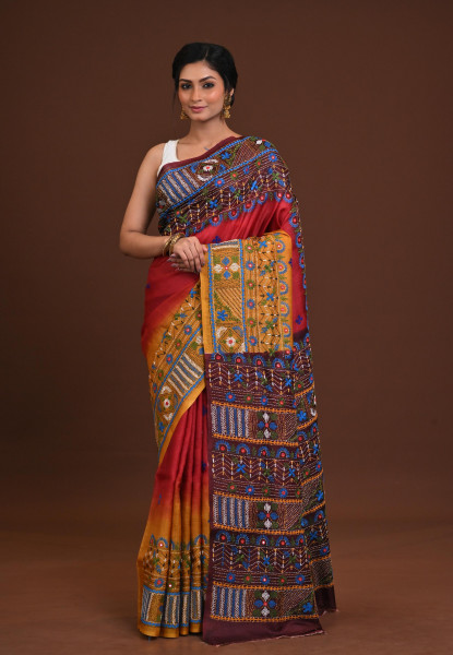 Tussar Dye Lambani Saree