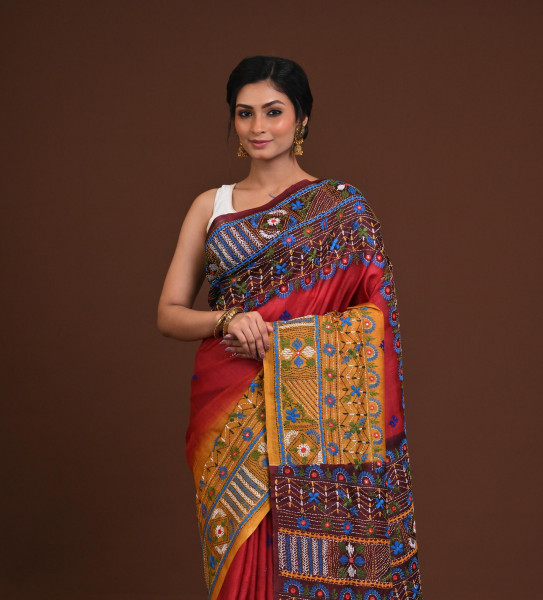 Tussar Dye Lambani Saree