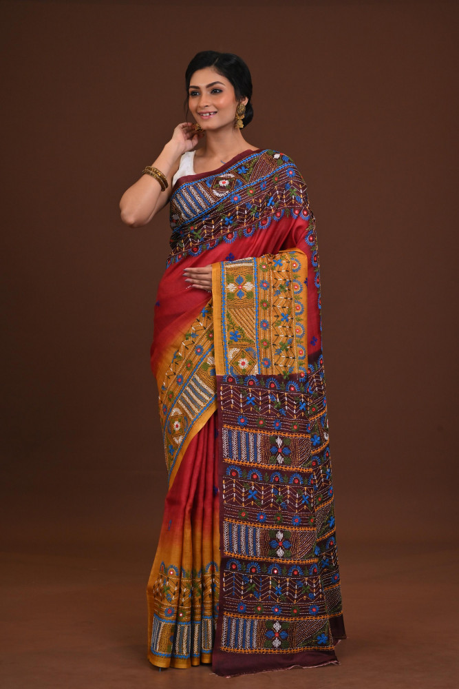 Tussar Dye Lambani Saree