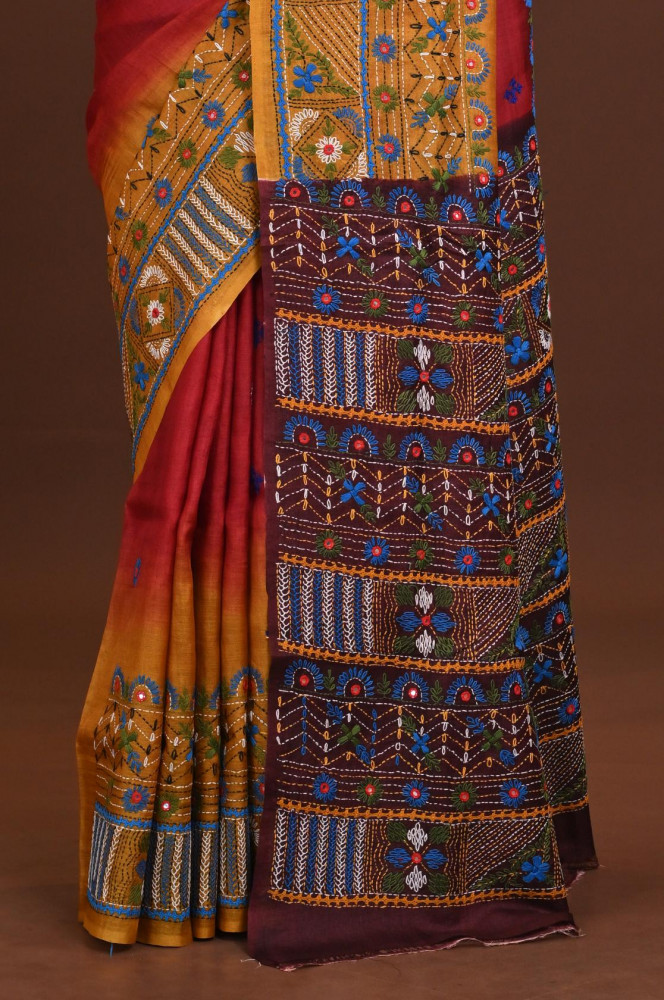 Tussar Dye Lambani Saree