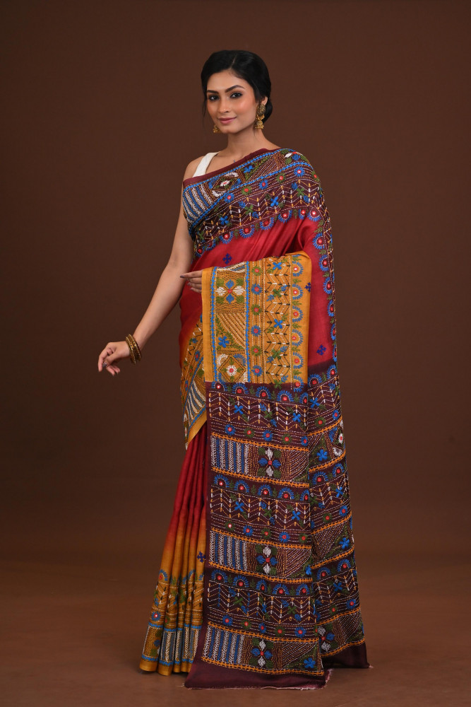 Tussar Dye Lambani Saree