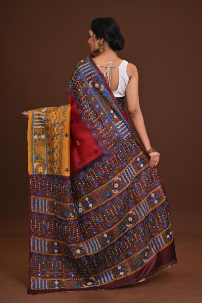 Tussar Dye Lambani Saree