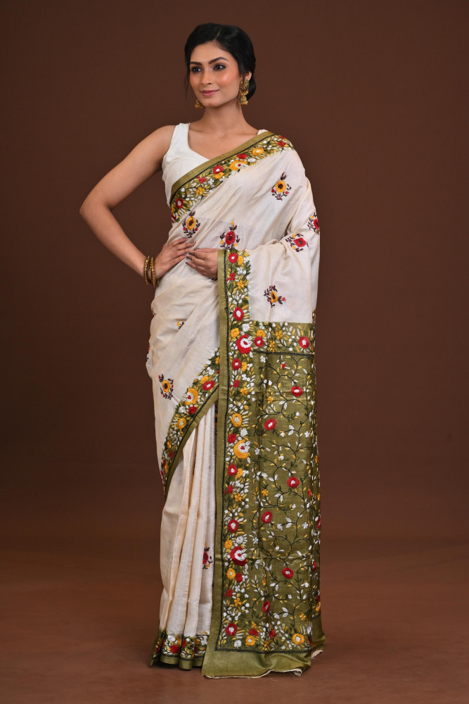 Tussar Dye Lambani Saree