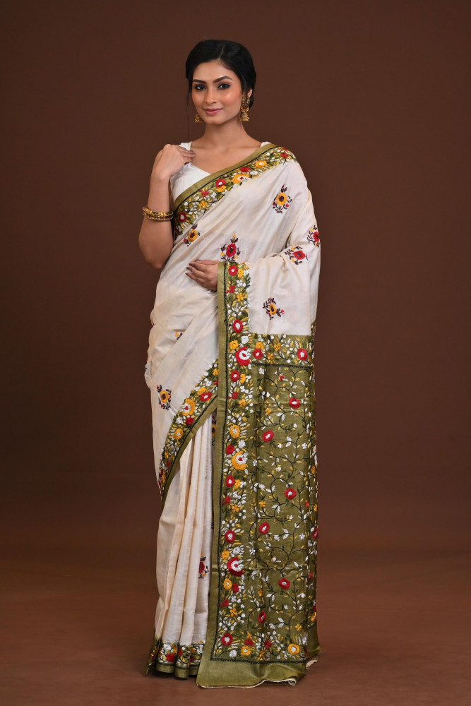 Tussar Dye Lambani Saree