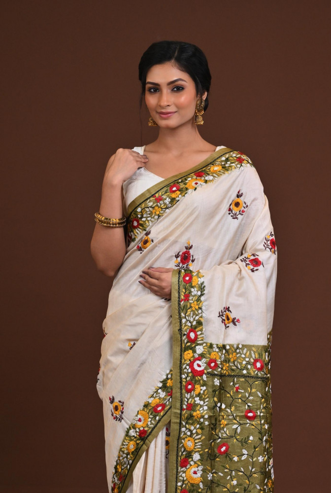Tussar Dye Lambani Saree