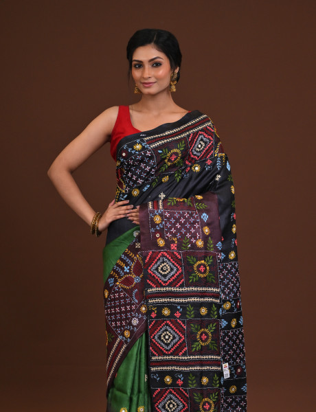 Tussar Dye Lambani Saree