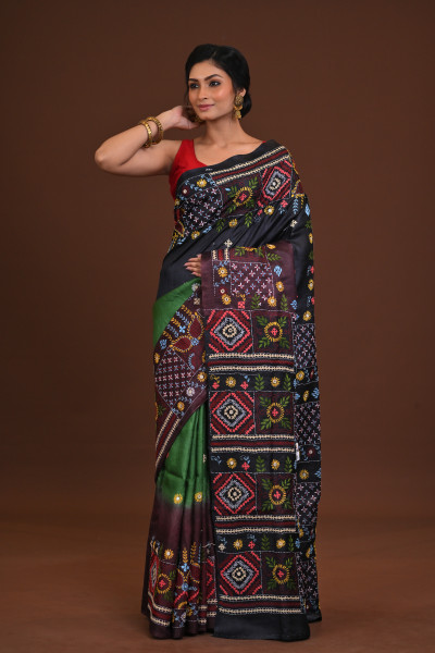 Tussar Dye Lambani Saree