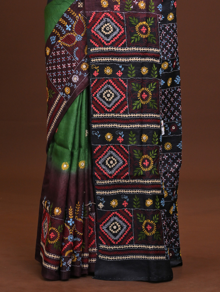 Tussar Dye Lambani Saree