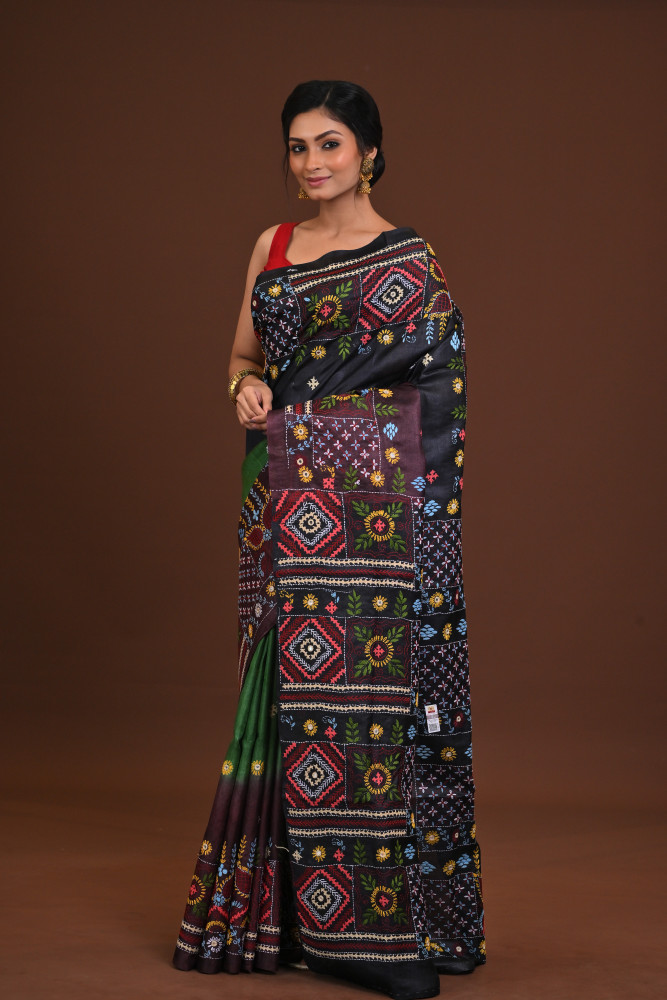 Tussar Dye Lambani Saree