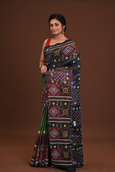Tussar Dye Lambani Saree