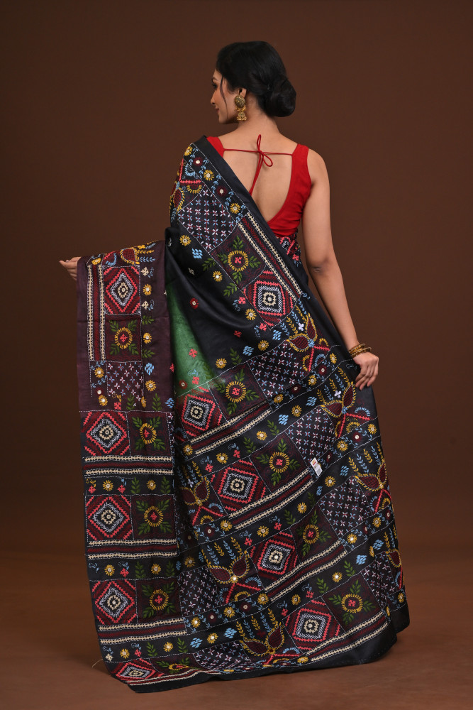 Tussar Dye Lambani Saree