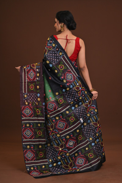 Tussar Dye Lambani Saree