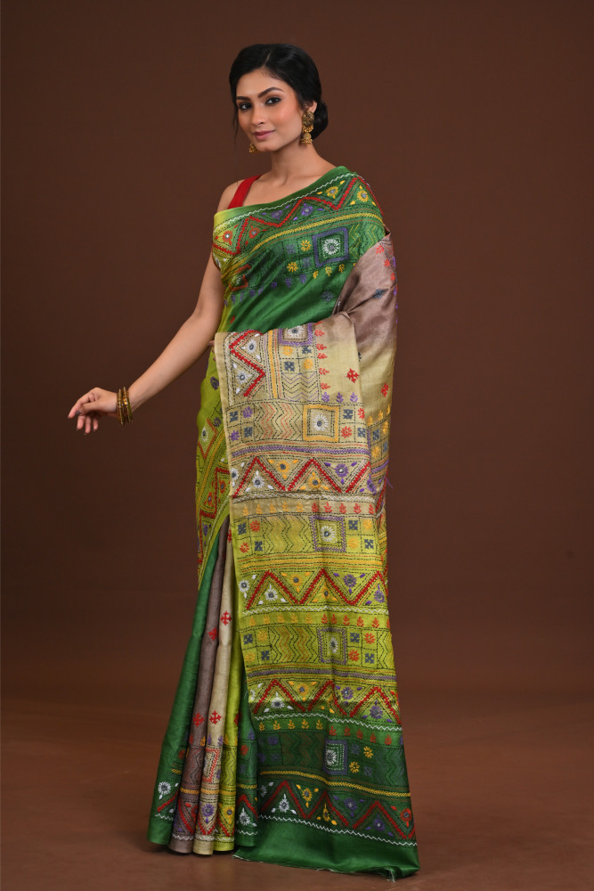 Tussar Dye Lambani Saree