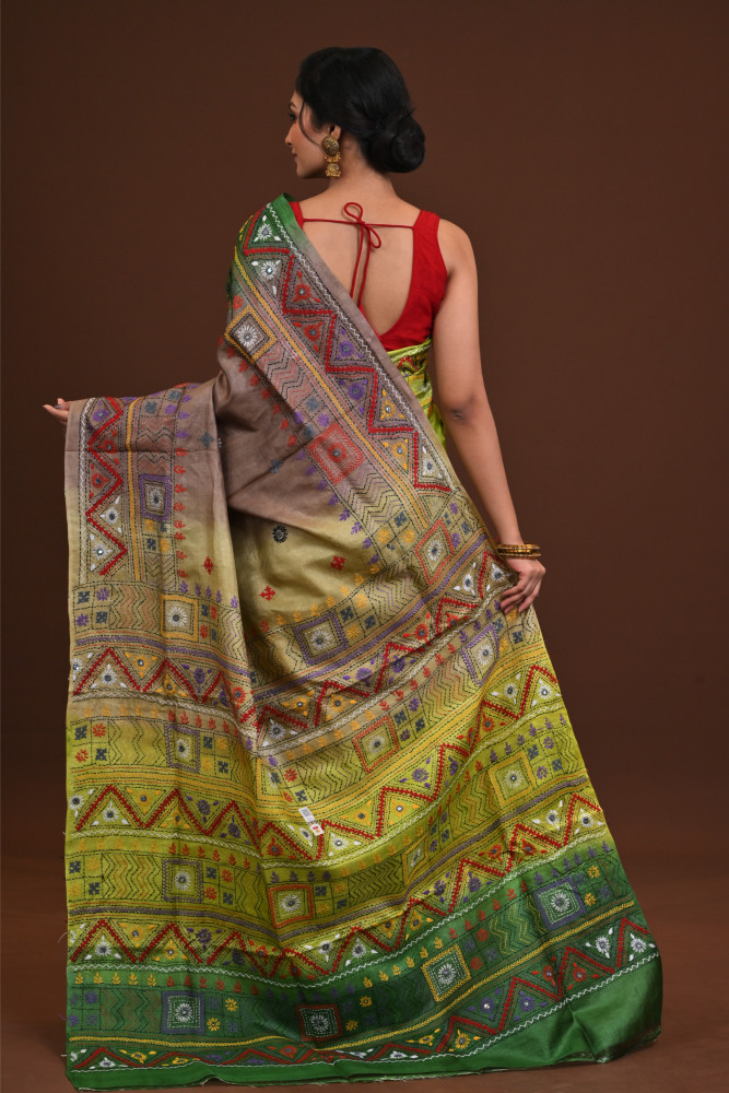 Tussar Dye Lambani Saree