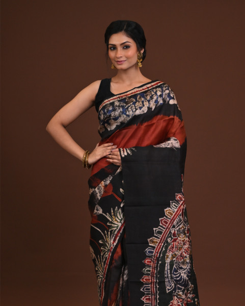 DTBP Silk Batik saree