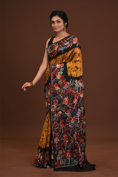 DTBP Silk Batik saree