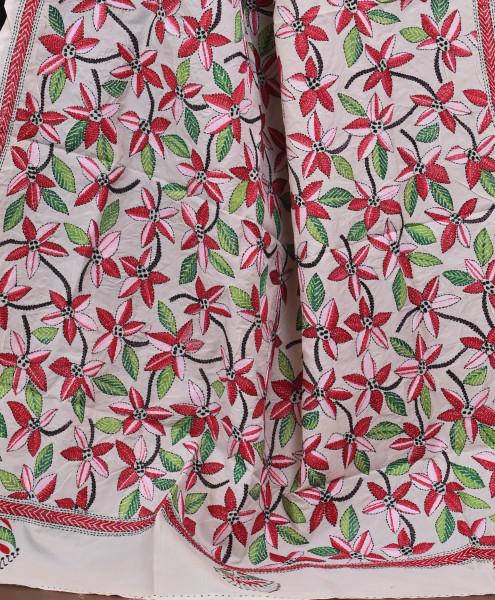 Pure Silk Kantha Dupatta