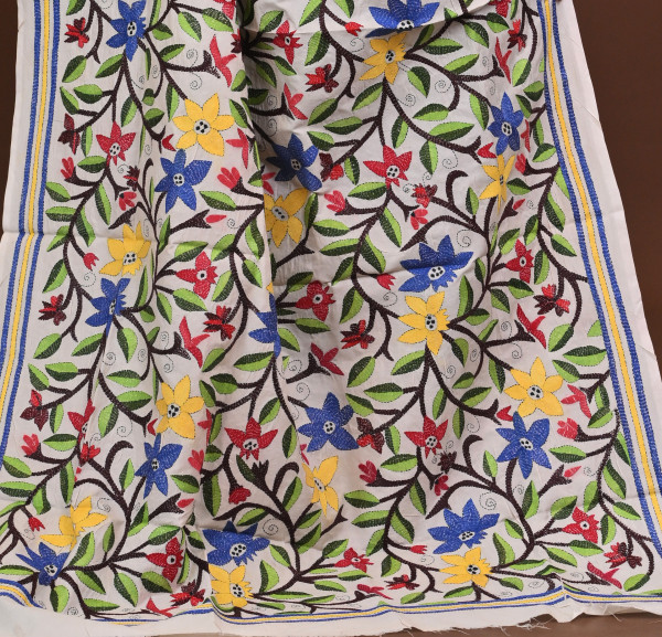Pure Silk Kantha Dupatta