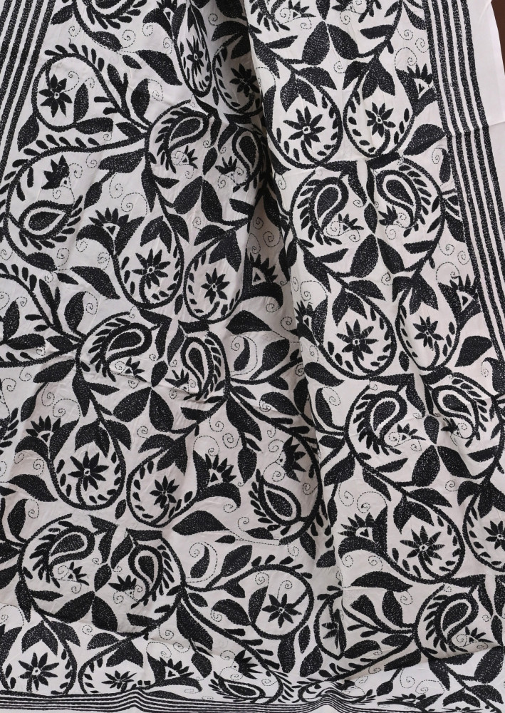 Pure Silk Kantha Dupatta