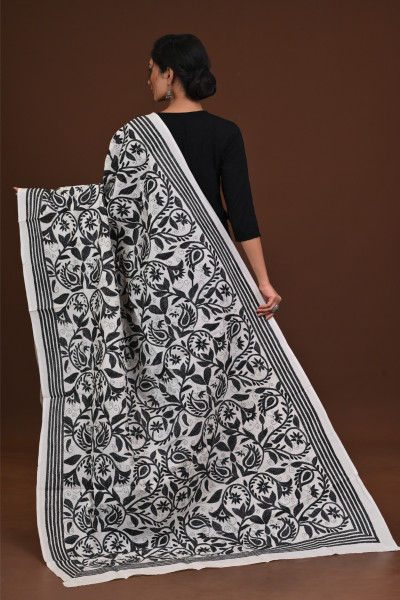 Pure Silk Kantha Dupatta