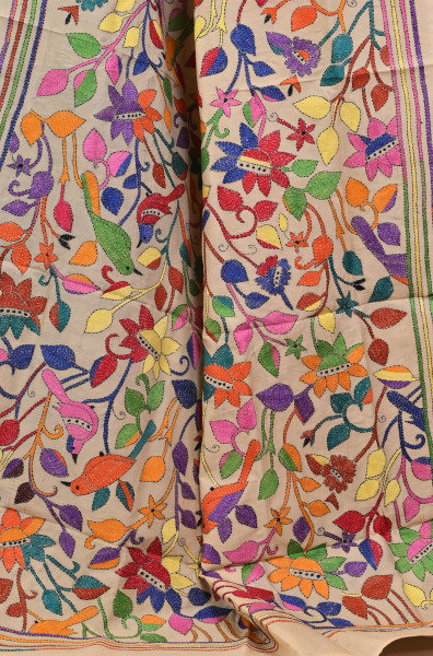 Pure Silk Kantha Dupatta