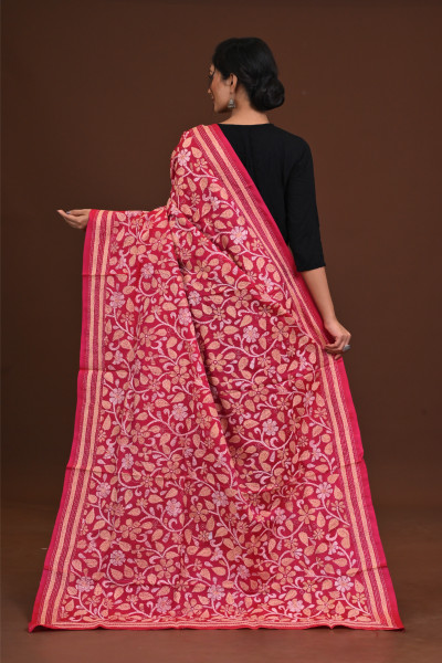 Pure Silk Kantha Dupatta