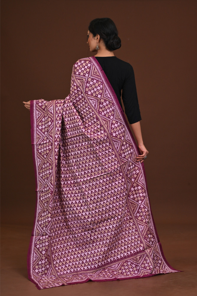 Pure Silk Kantha Dupatta