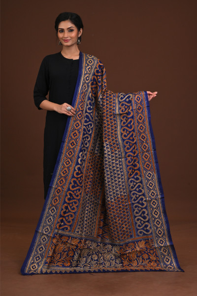Pure Silk Kantha Dupatta