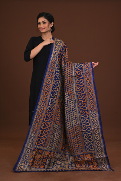 Pure Silk Kantha Dupatta