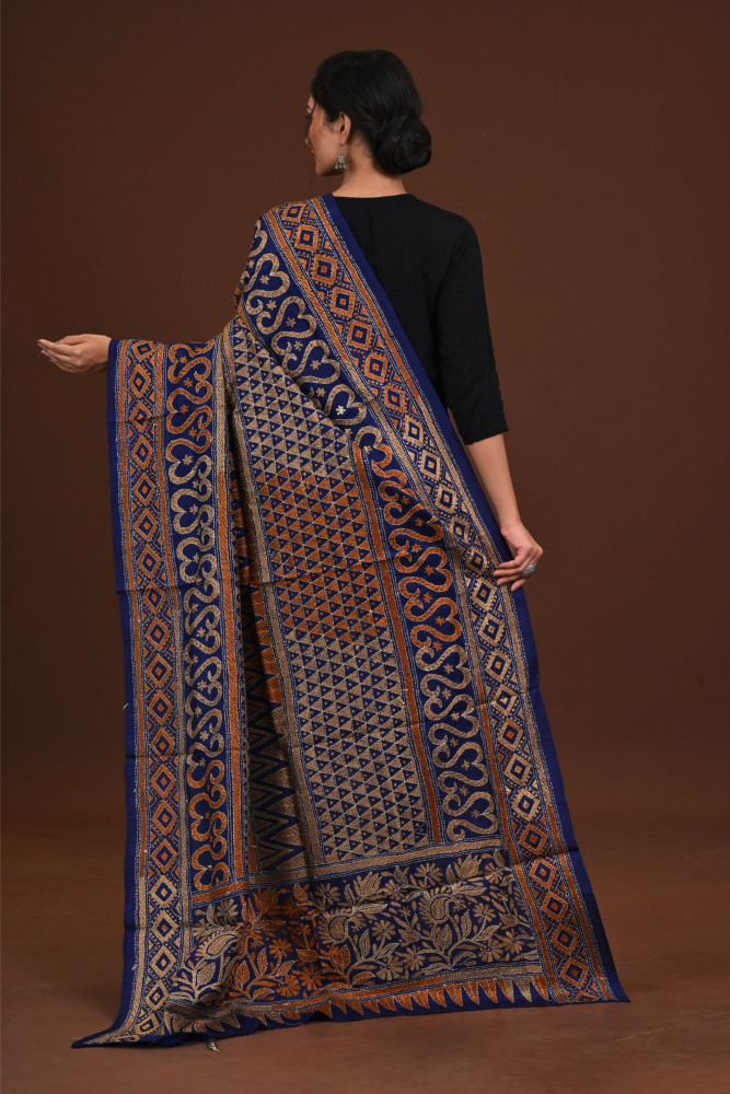 Pure Silk Kantha Dupatta