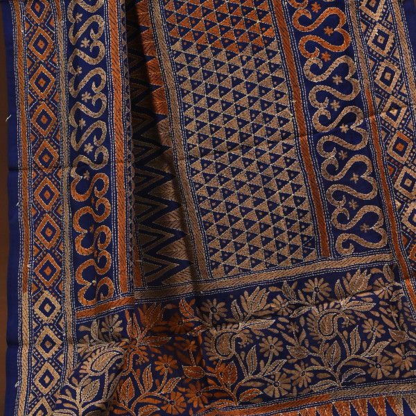 Pure Silk Kantha Dupatta