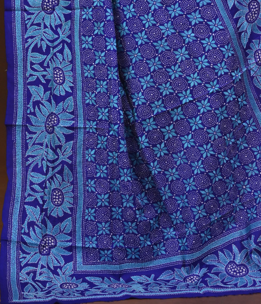 Pure Silk Kantha Dupatta