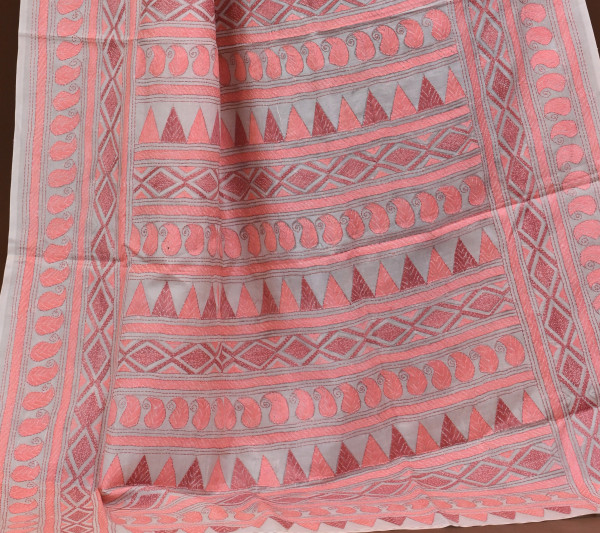 Pure Silk Kantha Dupatta