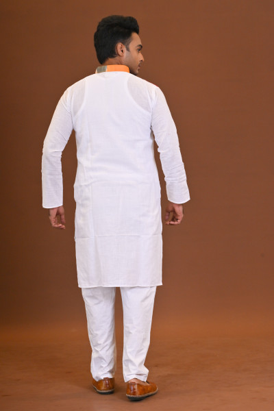 Spcl Slub Applique Kurta