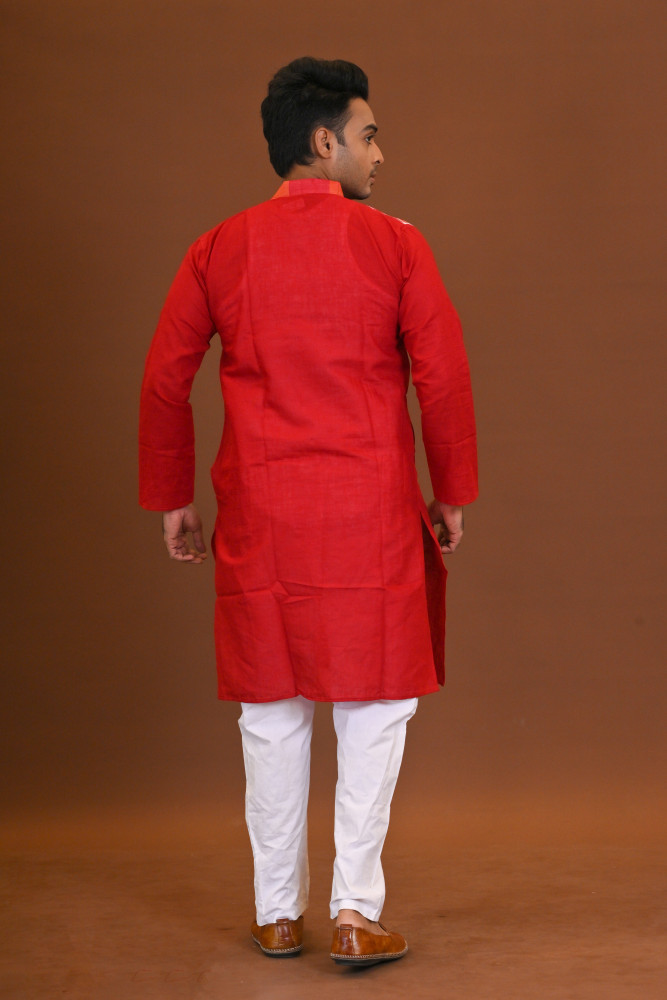 Spcl Slub Applique Kurta