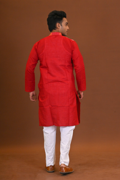 Spcl Slub Applique Kurta