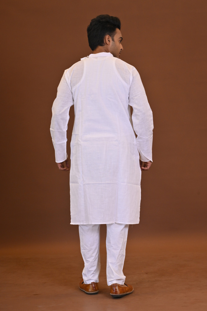 Spcl Slub Applique Kurta