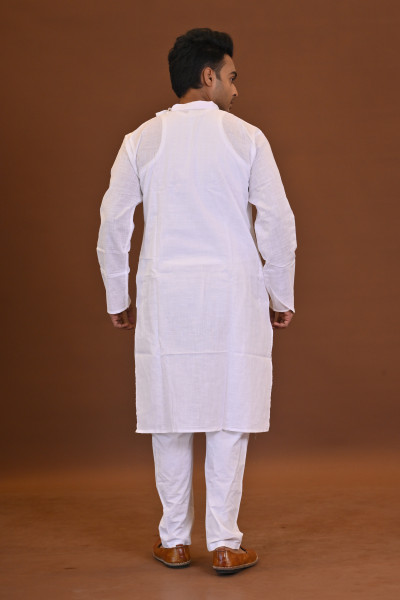 Spcl Slub Applique Kurta