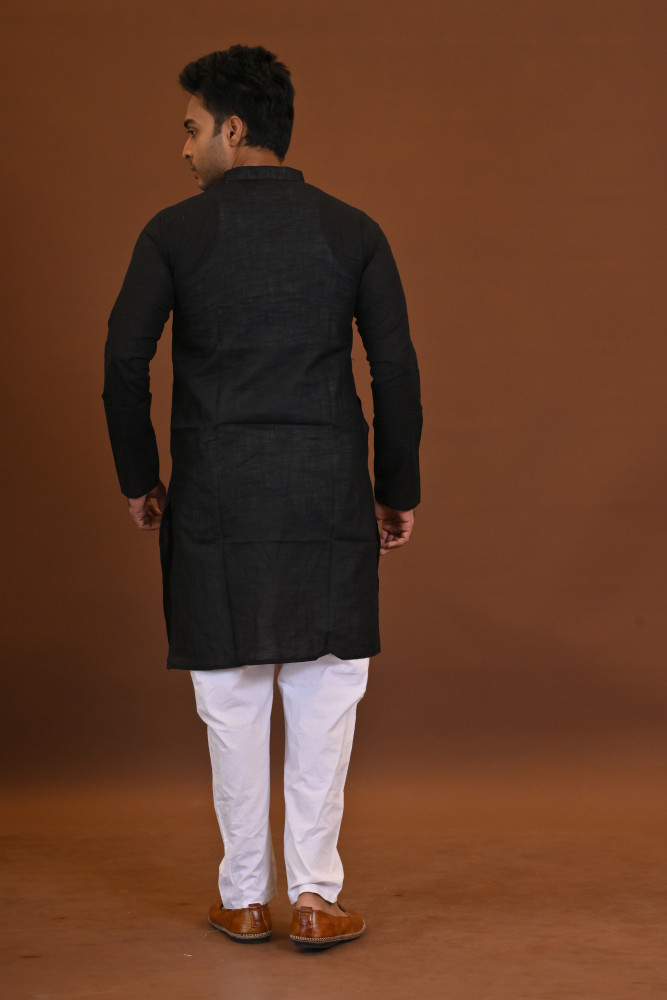 Spcl Slub Applique Kurta