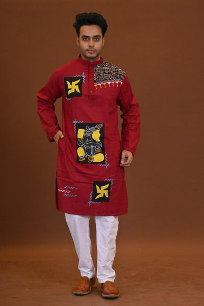 Ganesh Applique Kurta