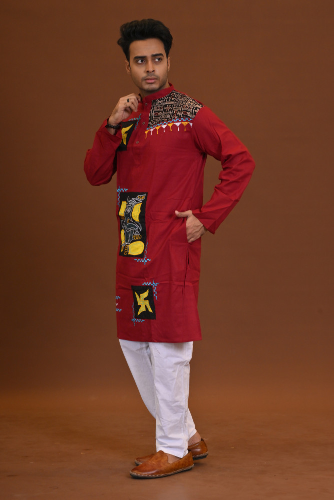 Ganesh Applique Kurta