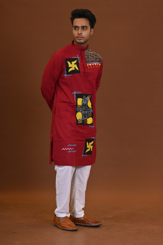 Ganesh Applique Kurta