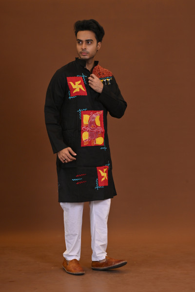 Ganesh Applique Kurta