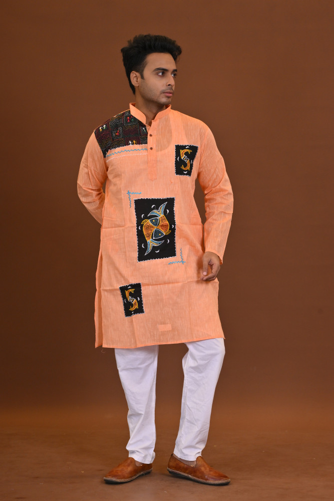 Fish Applique Cotton Kurta