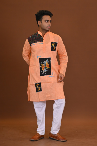 Fish Applique Cotton Kurta