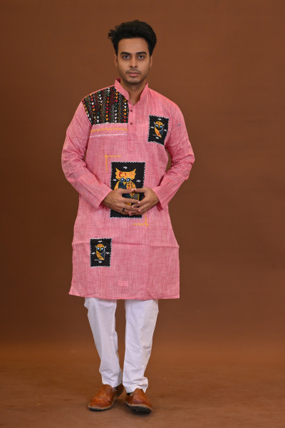Fish Applique Cotton Kurta