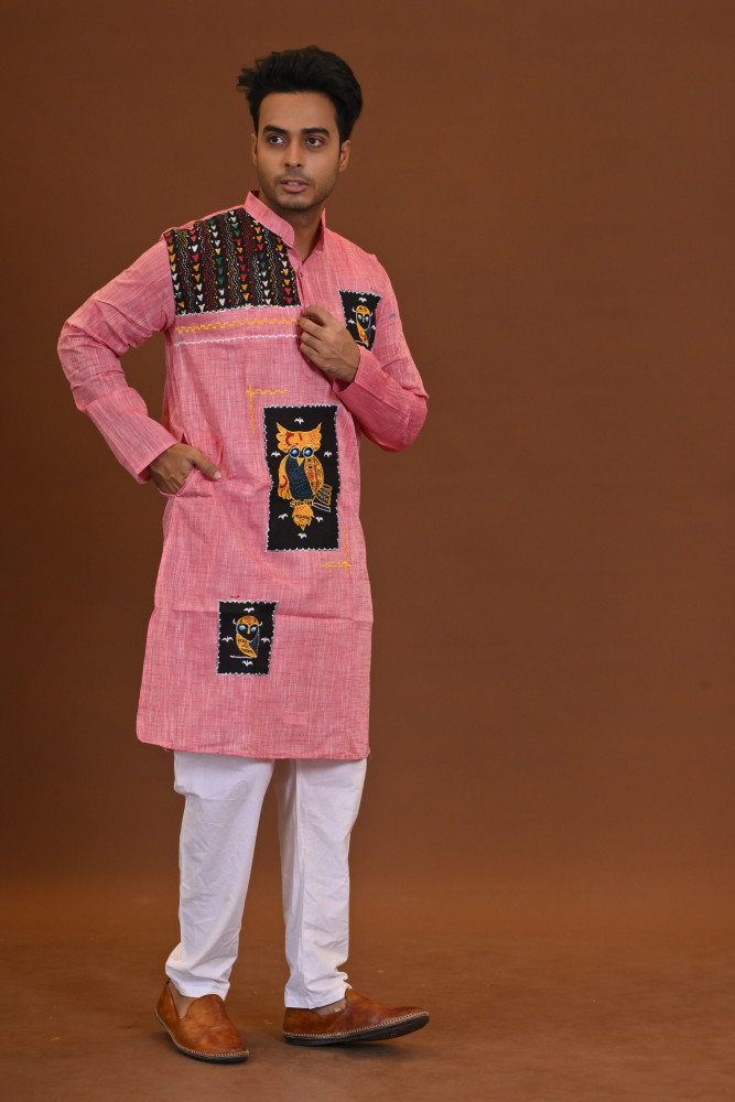 Fish Applique Cotton Kurta