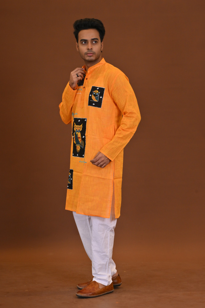 Fish Applique Cotton Kurta